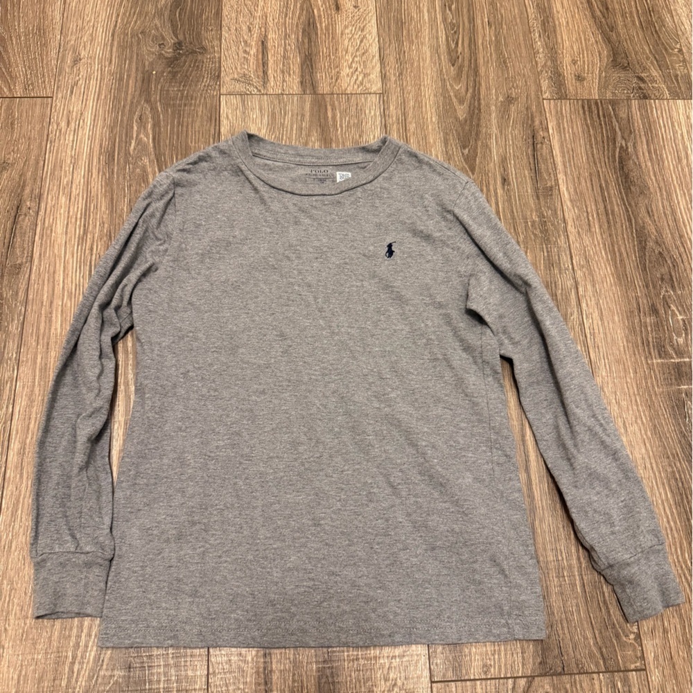 Ralph Lauren Polo Boys Gray Long Sleeve Shirt Size 7